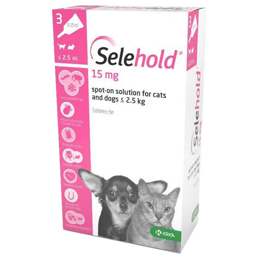 Selehold chiot/chaton moins de 2kg500 1 pipette